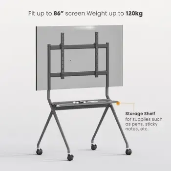 LH-Group TTF15-68FW Mobile Floor Stand for 50-86 inch Displays Photo 3