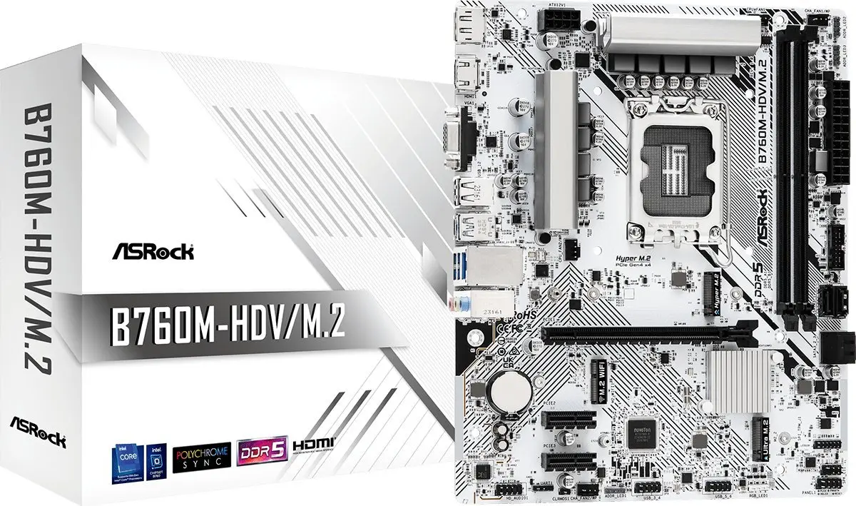 Mātesplate ASRock B760M-HDV/M.2 — Intel