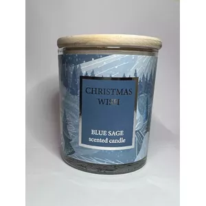 Aroma candle Baltic Candles Blue Sage in glass, 33 h burn time
