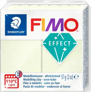 Пластилин FIMO effect glow in the dark 8010-041 — светящийся эффект, мягкая полимерная масса, 57 г