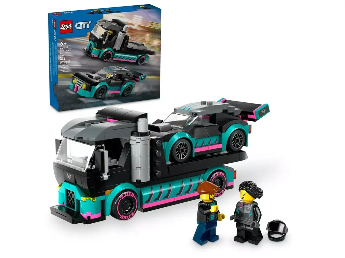 LEGO 2‑in‑1 Sacīkšu auto un Pārvilkšanas