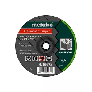 Grinding wheel Metabo 616660000 for Concrete Stone 18 cm 8500 RPM