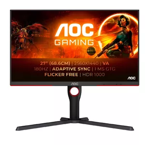 AOC G3 Q27G3XMN monitori 68,6 cm (27") 2560 x 1440 pikseļi 2K Ultra HD LED Melns