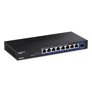 Nevadāms tīkla slēdzis TRENDnet TEG-S5091 — 8× 2.5G RJ-45 porti, 60 Gbit/s, 12 V, sienas stiprinājums