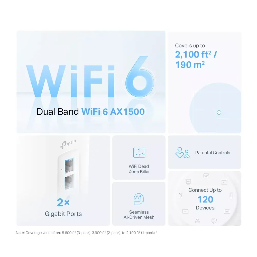 Mesh maršrutētājs TP-LINK Deco X10 (2 gab.) Wi‑Fi 6 Photo 2