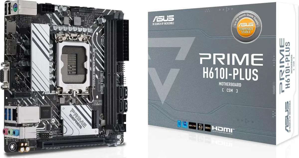 ASUS PRIME H610I-PLUS-CSM Mini ITX Mātesplate