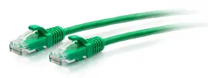 C2G Cat6a Snagless Unshielded Slim Ethernet Patch Cable RJ-45 Male to Male 0.3m Green