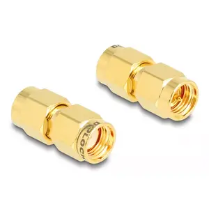 Адаптер DeLOCK RP-SMA plug to SMA plug C6801 Тип соединителя SMA Диаметр 9 мм