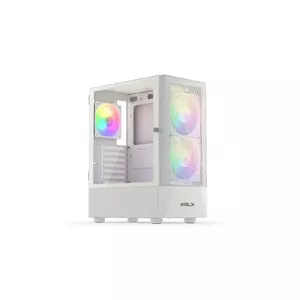 Корпус ПК KRUX VAKO KRXD005 ATX черный — закалённое стекло, RGB, поддержка Micro-ITX/ATX, 2×3.5" + 2×2.5" отсека, видеокарта до 31 см