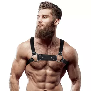 Нагрудная шлея FETISH SUBMISSIVE ATTITUDE D-235872 эко-кожа размер M/L