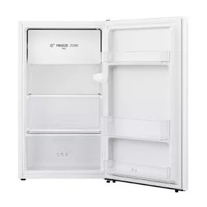 Combi fridge Scandomestic SKB82WE, 82 L total (75 L fridge, 7 L freezer), E class, 842×475×448 mm, white