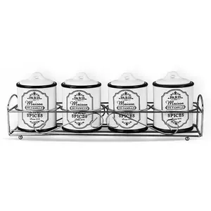 Food storage containers set Maestro MR-20001-04?S black – 5-piece set