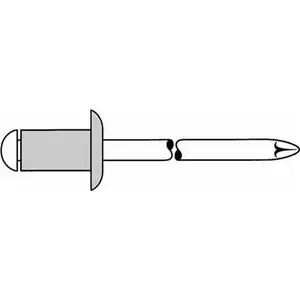 Blind rivet GESIPA 1454030 4x16 mm Al/St for 10.5–12.5 mm panels, pack of 500