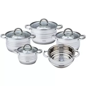 Cookware set Klausberg KB-7695 — 9 pieces, stainless steel, induction compatible