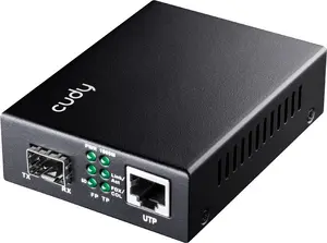 Tīkla mediakonvertors Cudy MC220 — Gigabit (1000 Mbps) vienmodu SFP 1310 nm, 1x RJ-45, 1x SFP, melns