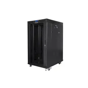 Brīvi stāvošs skapītis LANBERG FF01-8022-12BL 22U, 19" sliedes, 800×1000×1239 mm, 109 kg, IP20, atslēga