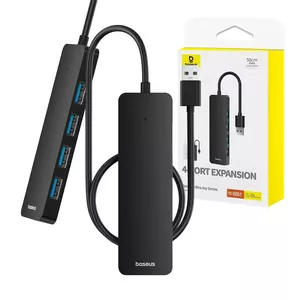 Концентратор 4 в 1 Baseus UltraJoy Lite USB-A - USB 3.0 50 см (черный)