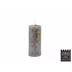 Candle Baltic Candles The Fire Cross — 45 h burn time, 60×140 mm, White pearl