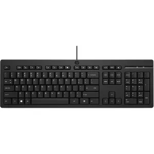 HP 125 Wired Full-size Keyboard, USB, Black