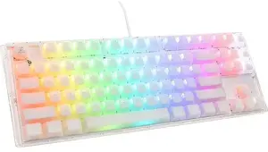 Mechanical Gaming Keyboard Ducky One 3 Aura White TKL with RGB LED and Cherry MX Speed Silver switches