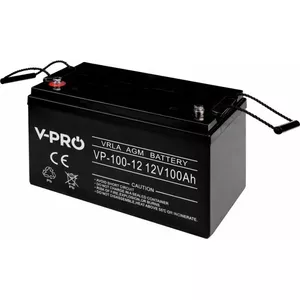 Battery Volt AGM VPRO 12V 100 Ah, sealed maintenance-free lead‑acid battery
