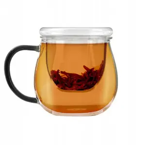 Glass Tea Infuser Mug Vialli Design Bolla with Built-in Strainer 400 ml
