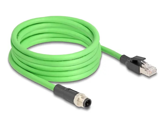 DeLOCK M12 D-coded 4-pin male to