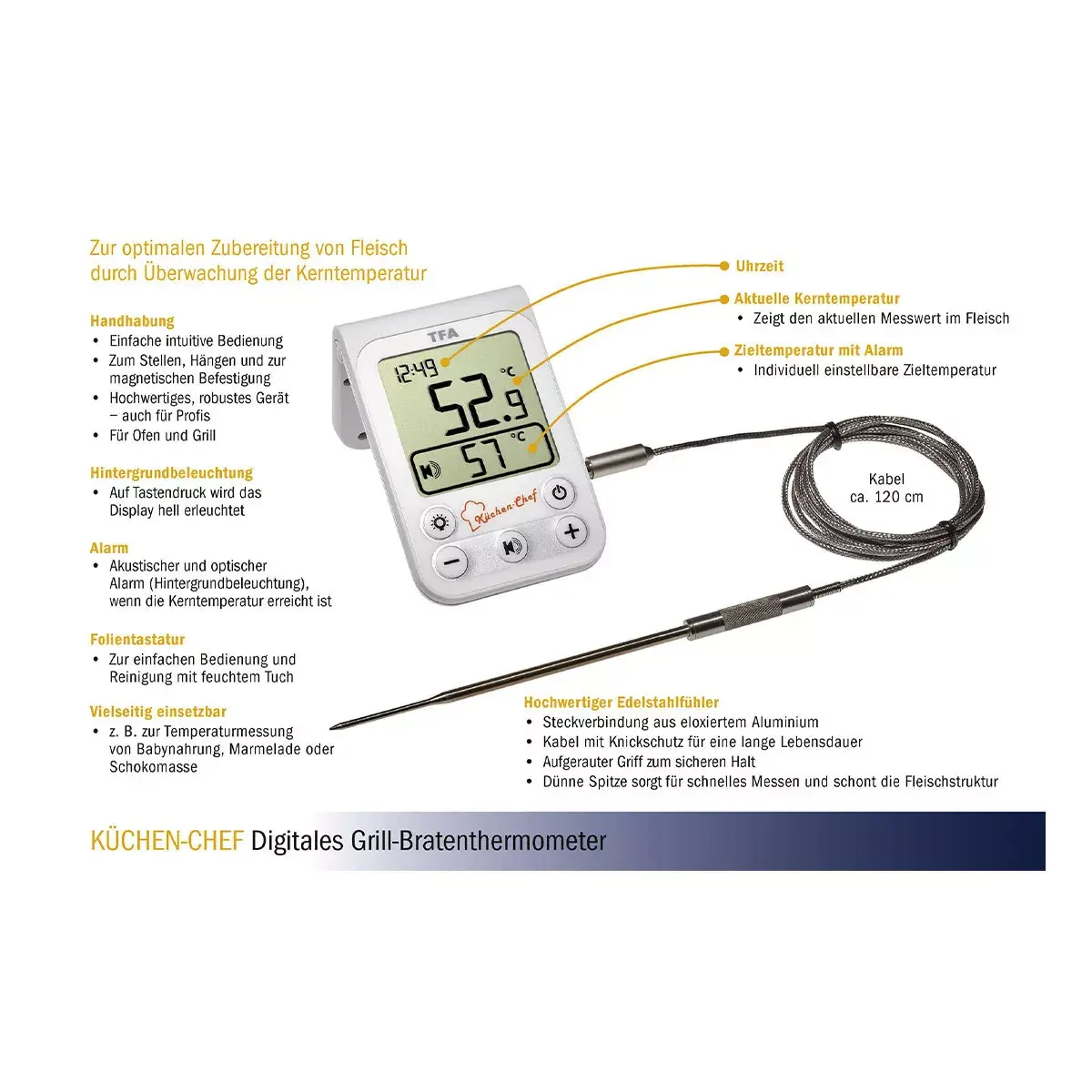 Food thermometer TFA-Dostmann KÜCHEN-CHEF Photo 4