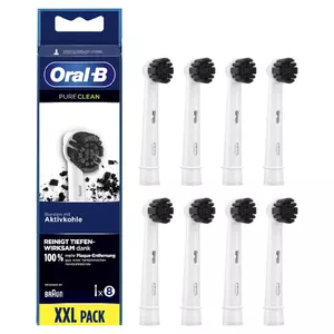 Oral-B PureClean 80352924 toothbrush head 8 pc(s) Black, White