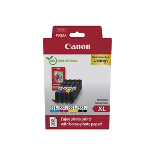 Cartridge Canon Ink 6443B008 CLI-551XL XL Multipack BK,C,M,Y