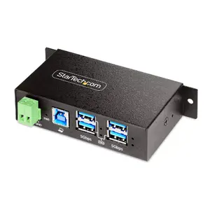 Хаб USB 3.2 Gen 1 (Type-B — 4× Type-A) StarTech 5G4AINDRM-USB-A-HUB, 5 Гбит/с, металлический корпус, чёрный