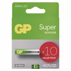 Щелочные батарейки GP Super LR03 (AAA), 1.5 В, упаковка 10 шт.