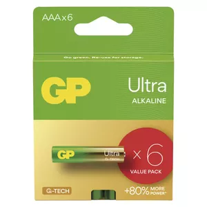 Baterijas GP Alkaline ULTRA AAA (LR03) 6 gab. — GP 1013126000