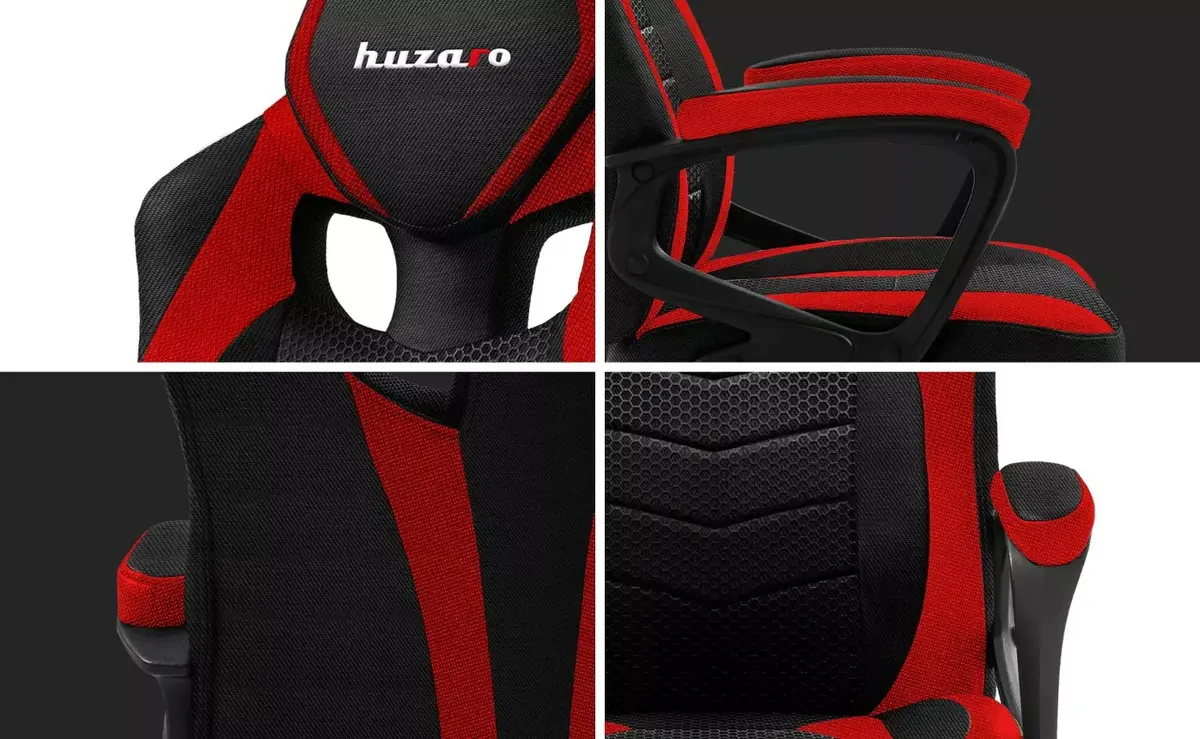 Игровое кресло huzaro FORCE 2.5 Red Mesh Photo 10