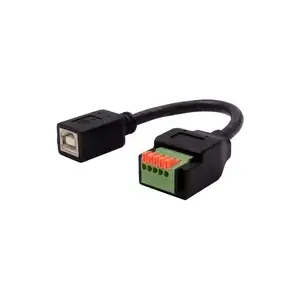 Адаптер USB-B (гнездо) — 5-контактный клеммник Exsys EX-49130, кабель 15 см