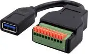 Адаптер USB-A Exsys EX-49126 с 10-контактным клеммником, USB 3.2, кабель 15 см