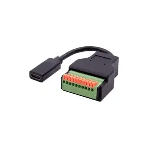 Адаптер USB-C Exsys EX-49124 — USB 3.2 на 10-контактную клеммную колодку, кабель 15 см