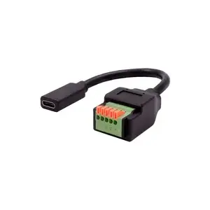 USB-C адаптер Exsys EX-49122 с 5-контактным клеммником, кабель 15 см