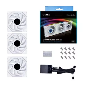 Fan Lian Li UNI FAN TL LCD 12 cm White 350-1900 RPM Fluid Dynamic Bearing