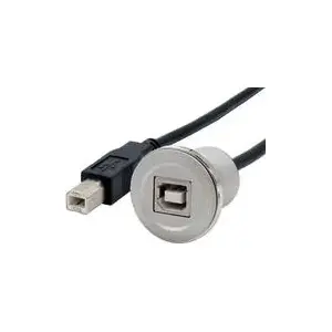 USB B adaptera kabelis Exsys EX-49182 — USB B (siev.) uz USB A (vīr.), 30 cm, metāla savienotāji