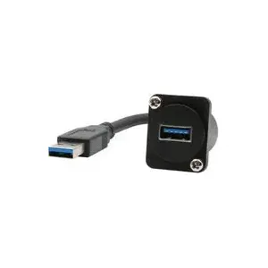 Кабель-удлинитель USB-A Exsys EX-49164 — USB 3.2 Gen 1, USB-A гнездо на штекер, 20 см