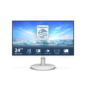 Monitor Philips V Line 241V8AW/00 23.8" IPS Full HD 1920×1080, 75 Hz, 250 cd/m², 1000:1, built-in speakers, VESA 100×100, white