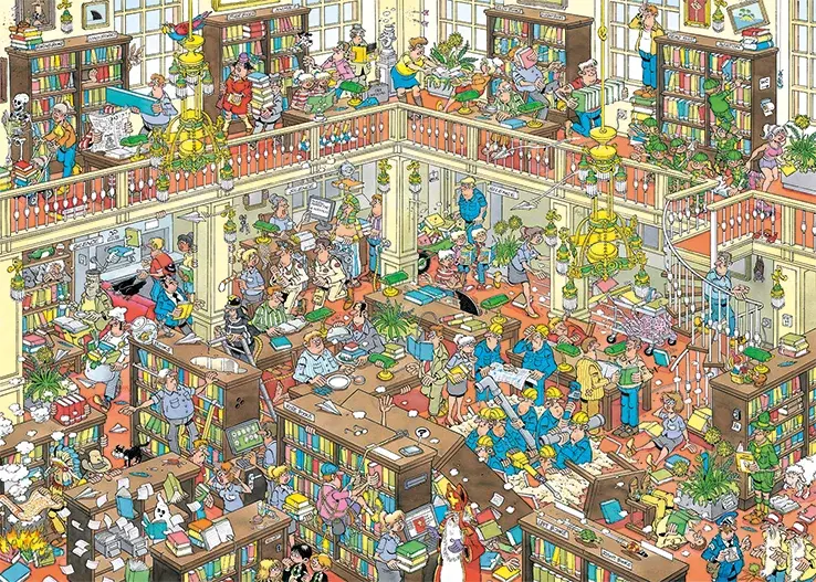 Jumbo Jan van Haasteren The Library 1000 gabalu puzle Photo 2
