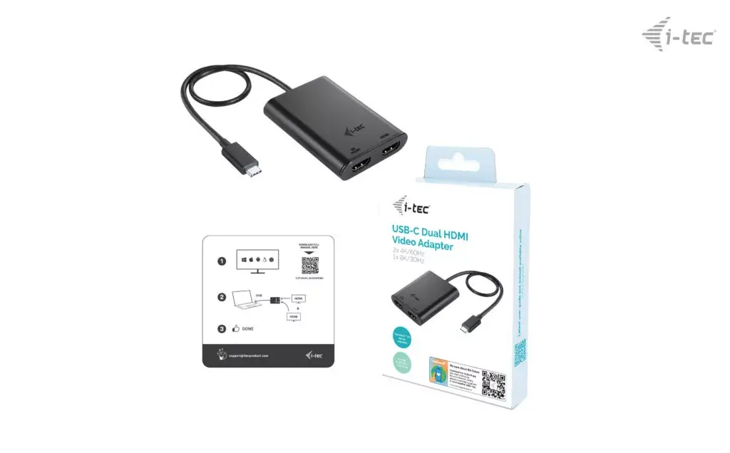 i-tec USB-C Dual 4K/60Hz HDMI Video Adapter Photo 4