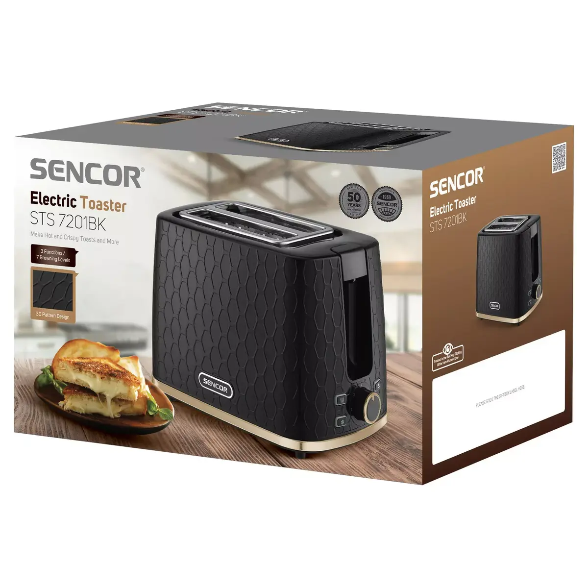 Toaster SENCOR STS7201BK — 2-slice, 7 browning levels Photo 6
