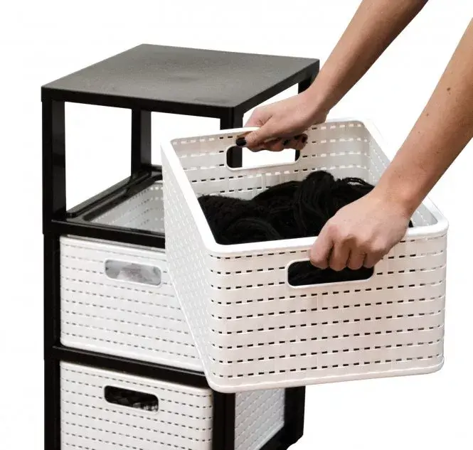 Тумба Rotho Country Grey White — 3 ящика Photo 2