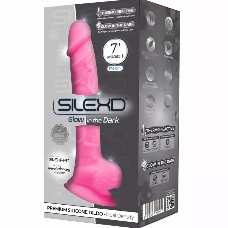 Фаллоимитатор SILEXD Модель 1 — силикон, светится Photo 2