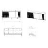 Atvilktņu komoda cama meble ABI 200x45x88 cm Photo 4