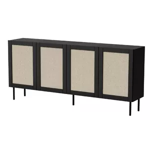 Комод cama meble JUTA 4D 200×39,5×90 см, черный корпус с покрытием линолиум Calabria