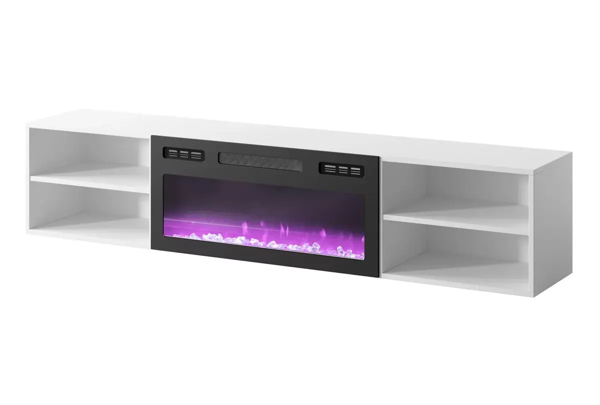 TV skapītis cama meble POLO 180x33x39 ar kamīnu Photo 2